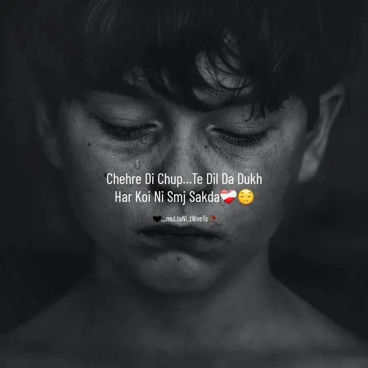 Quote by __Multani_tweets - Chehre Di Chup…Te Dil Da Dukh
Har Koi Ni Smj Sakda❤️‍🩹😌

🖤__muLtaNi_tWeeTs🥀 - Made using Quotes Creator App, Post Maker App