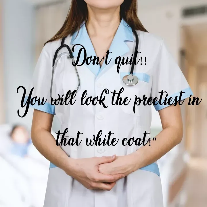 Quote by Shruti Varade - Dent qui
You virl look the preeiest in
that white coats"
 - Made using Quotes Creator App, Post Maker App