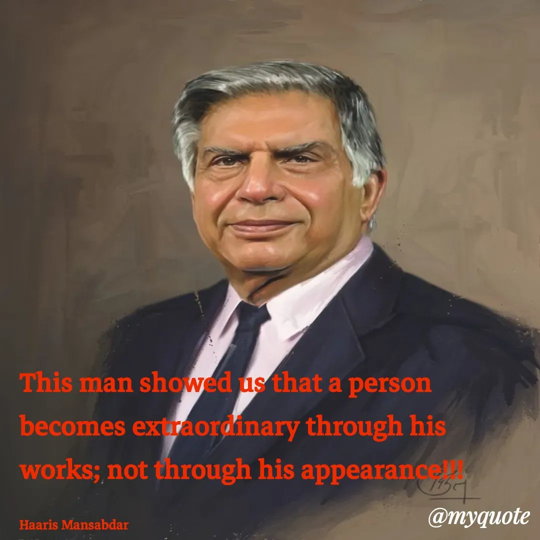 Quote by Haaris Mansabdar - This man showed us that a person becomes extraordinary through his works; not through his appearance!!!

Haaris Mansabdar - Made using Quotes Creator App, Post Maker App
