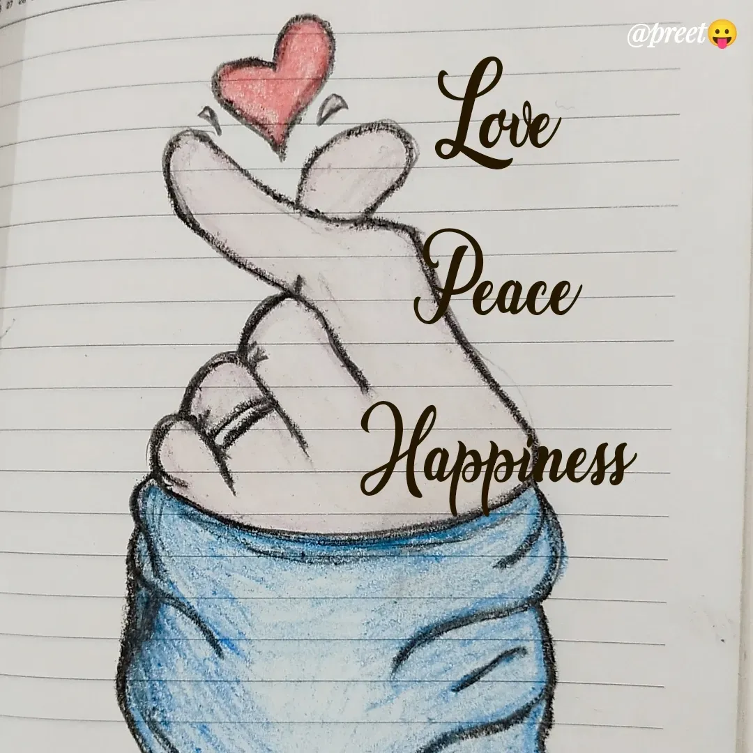 Quote by Preet Gill - @preet
Love
Peace
Heppines
 - Made using Quotes Creator App, Post Maker App