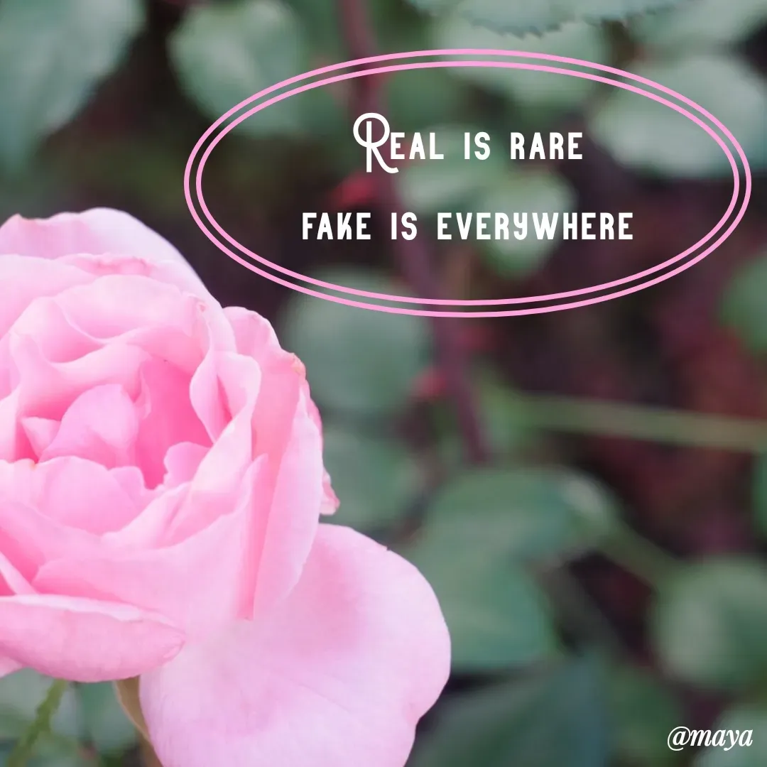 Quote by Preet Gill - Real is rare
fake is everywhere - Made using Quotes Creator App, Post Maker App