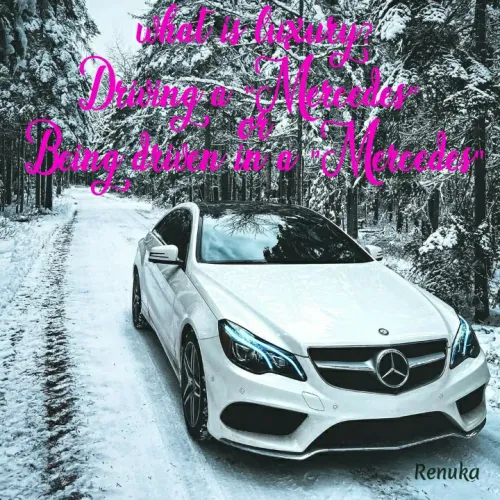 Quotes by Renuka Rao - what is luxury?

Driving a 