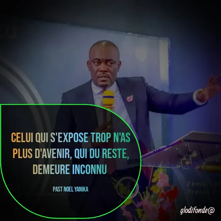 Quote by Glodi Fondé - Celui qui s'expose trop n'as plus d'avenir, qui du reste, demeure inconnu 

PAST NOEL YANIKA  - Made using Quotes Creator App, Post Maker App