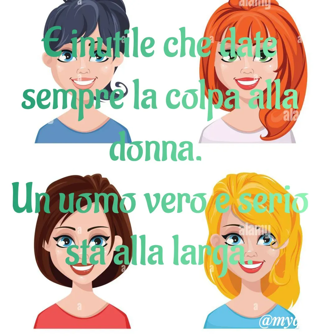 Quote by Lulù - E inutile che date sempre la colpa alla donna. 
Un uomo vero e serio sta alla larga. - Made using Quotes Creator App, Post Maker App