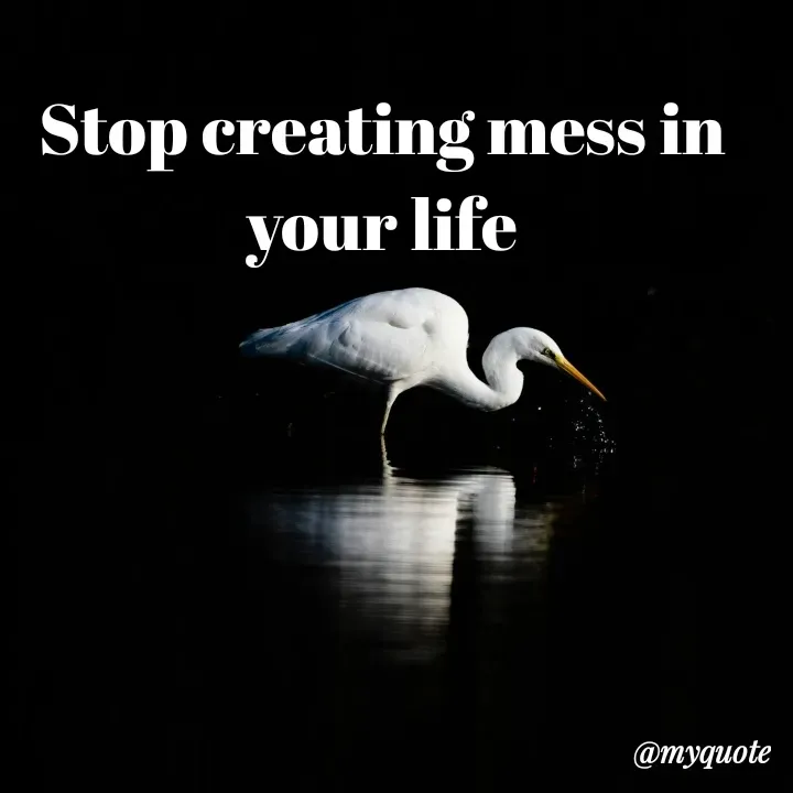 Quote by Natural life - Stop creating mess in your life - Made using Quotes Creator App, Post Maker App