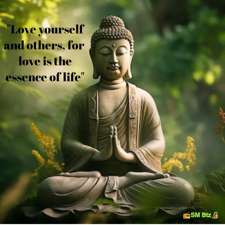 Quote by @ManaEdtz - "Love yourself
and others, for 
love is the
essence of life" - Made using Quotes Creator App, Post Maker App