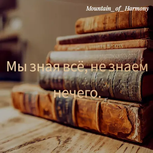 Quote by Mino Rahimova - Мы зная всё, не знаем нечего. - Made using Quotes Creator App, Post Maker App