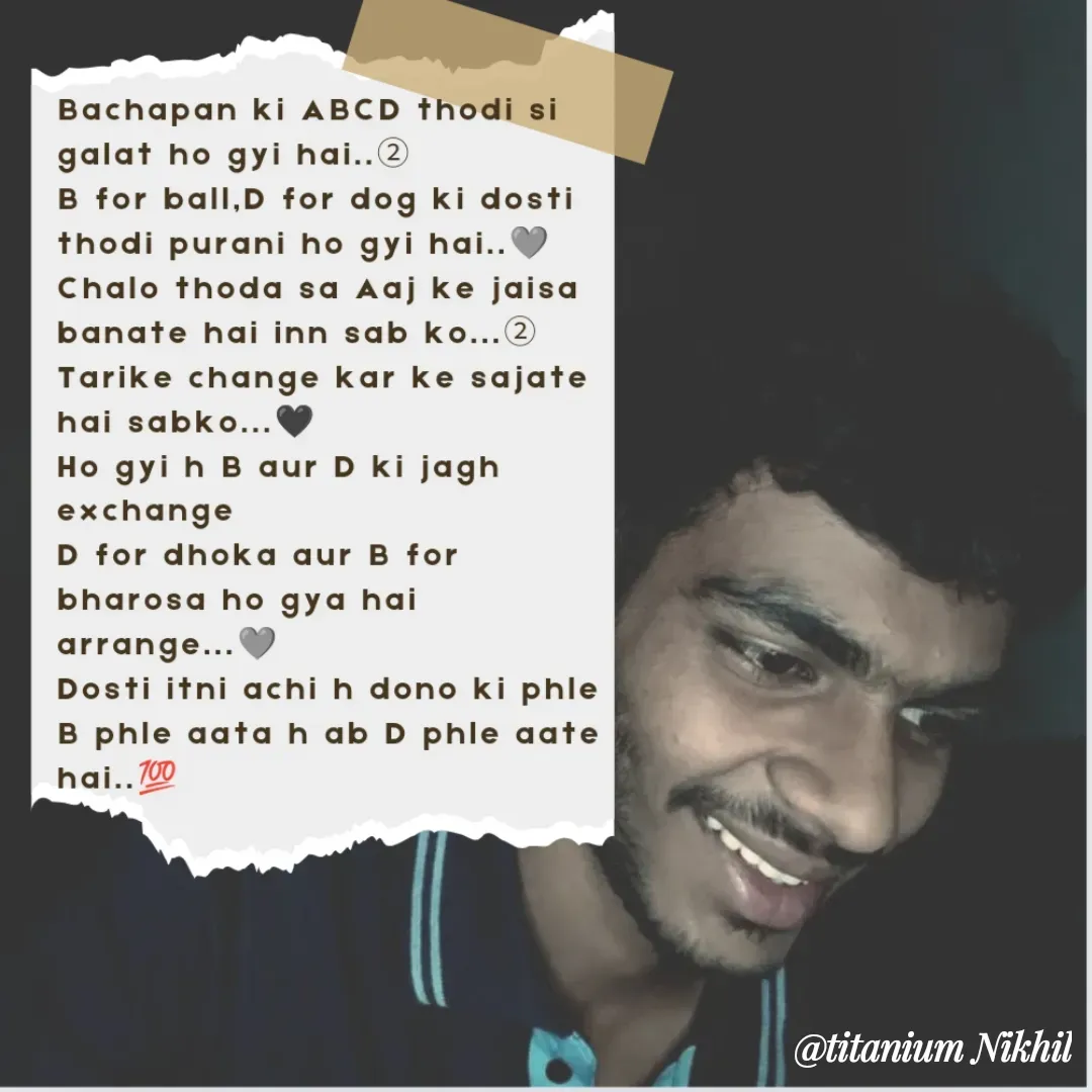 Quote by Titanium NIKHIL - Double tap to change text. - Made using Quotes Creator App, Post Maker App