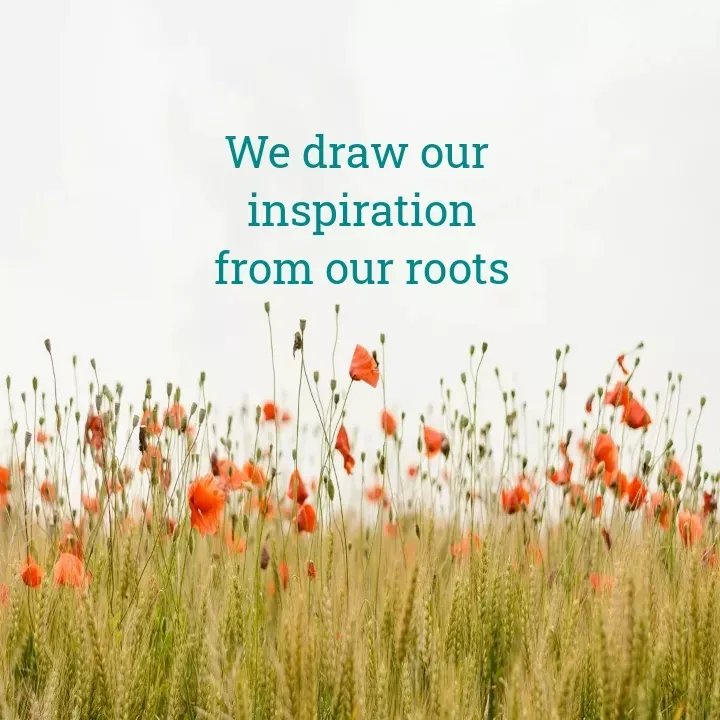Quote by Thrupthi - We draw our 
inspiration
from our roots - Made using Quotes Creator App, Post Maker App