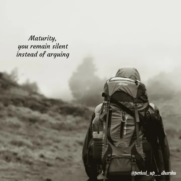 Quote by Dharshu🪶 - Maturity,
you remain silent
instead of arguing - Made using Quotes Creator App, Post Maker App