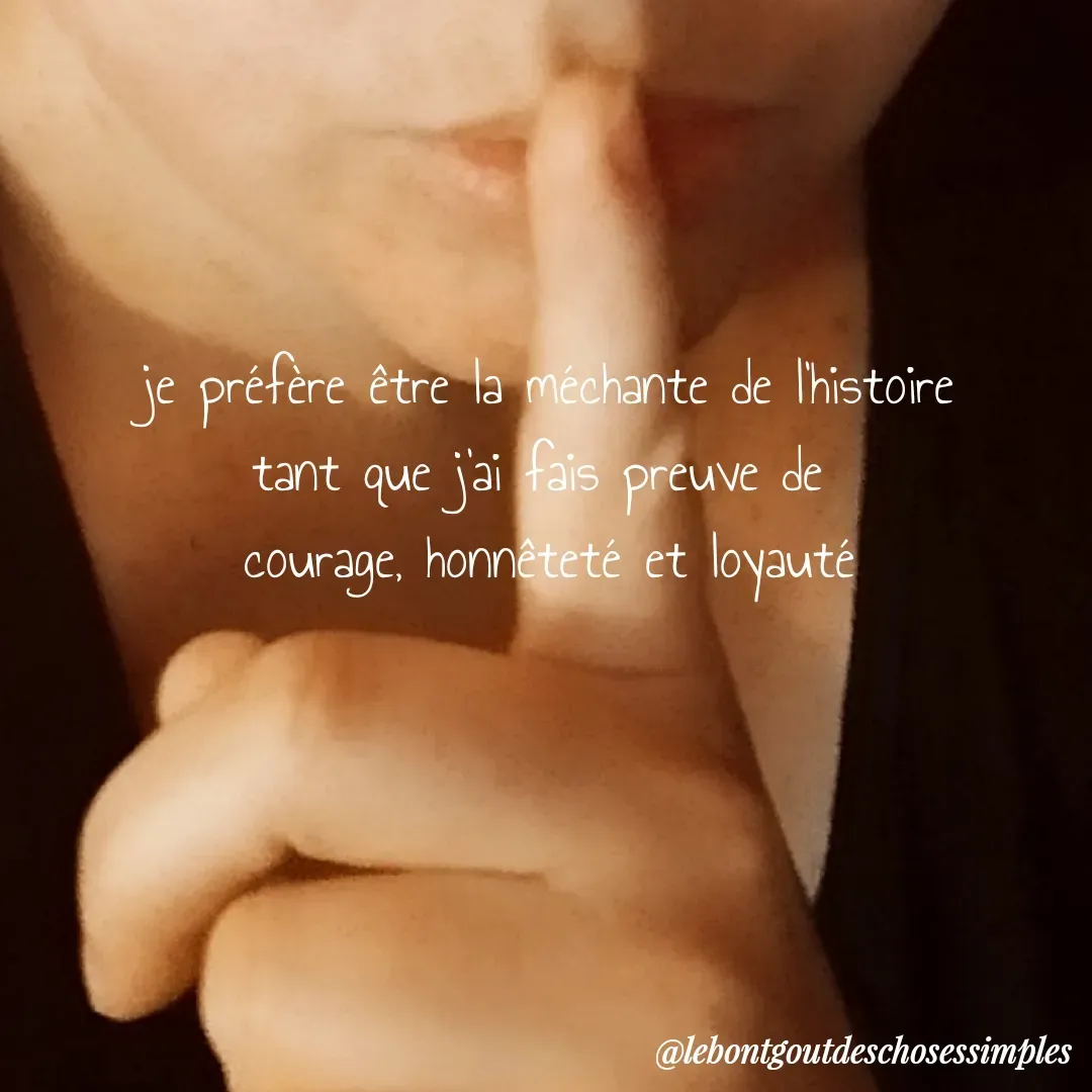 Quote by Helene Secher - je préfère être la méchante de l'histoire
tant que j'ai fais preuve de 
courage, honnêteté et loyauté - Made using Quotes Creator App, Post Maker App