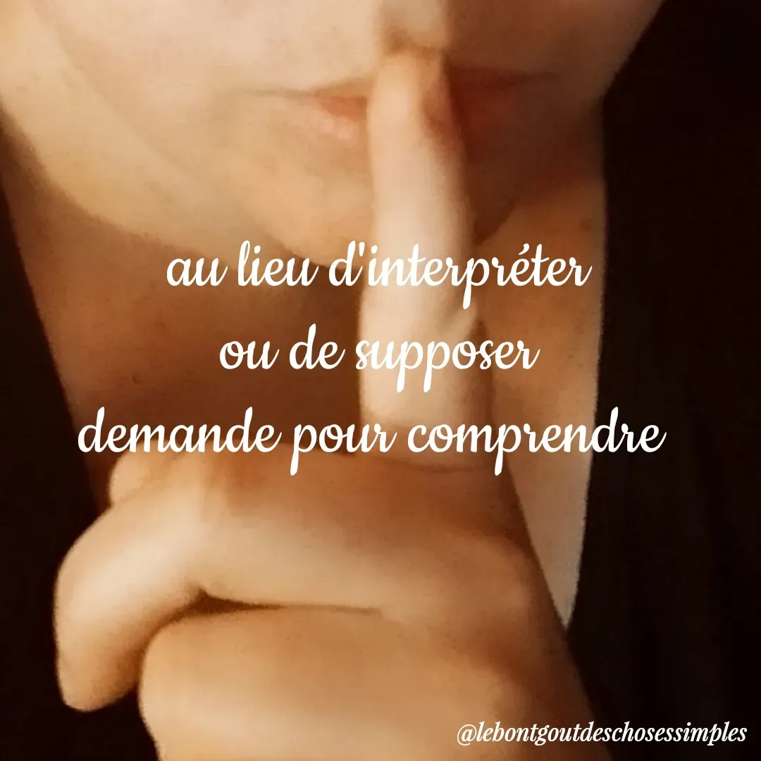 Quote by Helene Secher - au lieu d'interpréter
ou de supposer
demande pour comprendre  - Made using Quotes Creator App, Post Maker App
