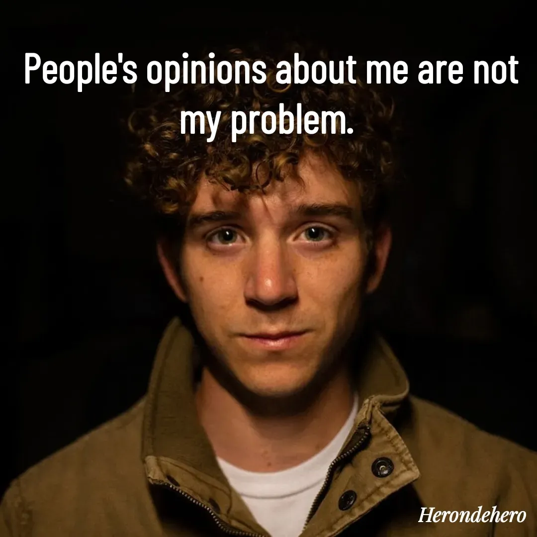 Quote by Herondehero - People's opinions about me are not my problem.  - Made using Quotes Creator App, Post Maker App