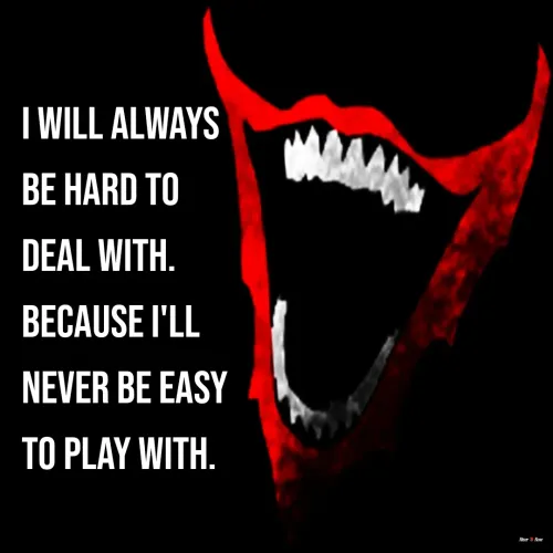 Quotes by River Rose Wolfe - I will always 
be hard to 
deal with. 
Because I'll 
never be easy 
to play with.
