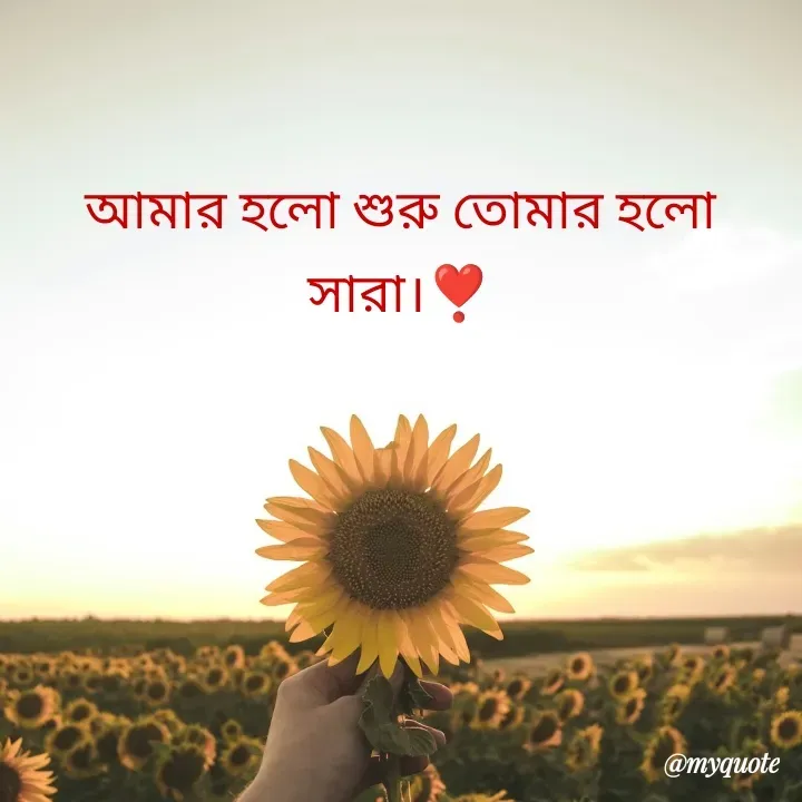 Quote by What's in a Name - আমার হলো শুরু তোমার হলো সারা।❣️ - Made using Quotes Creator App, Post Maker App