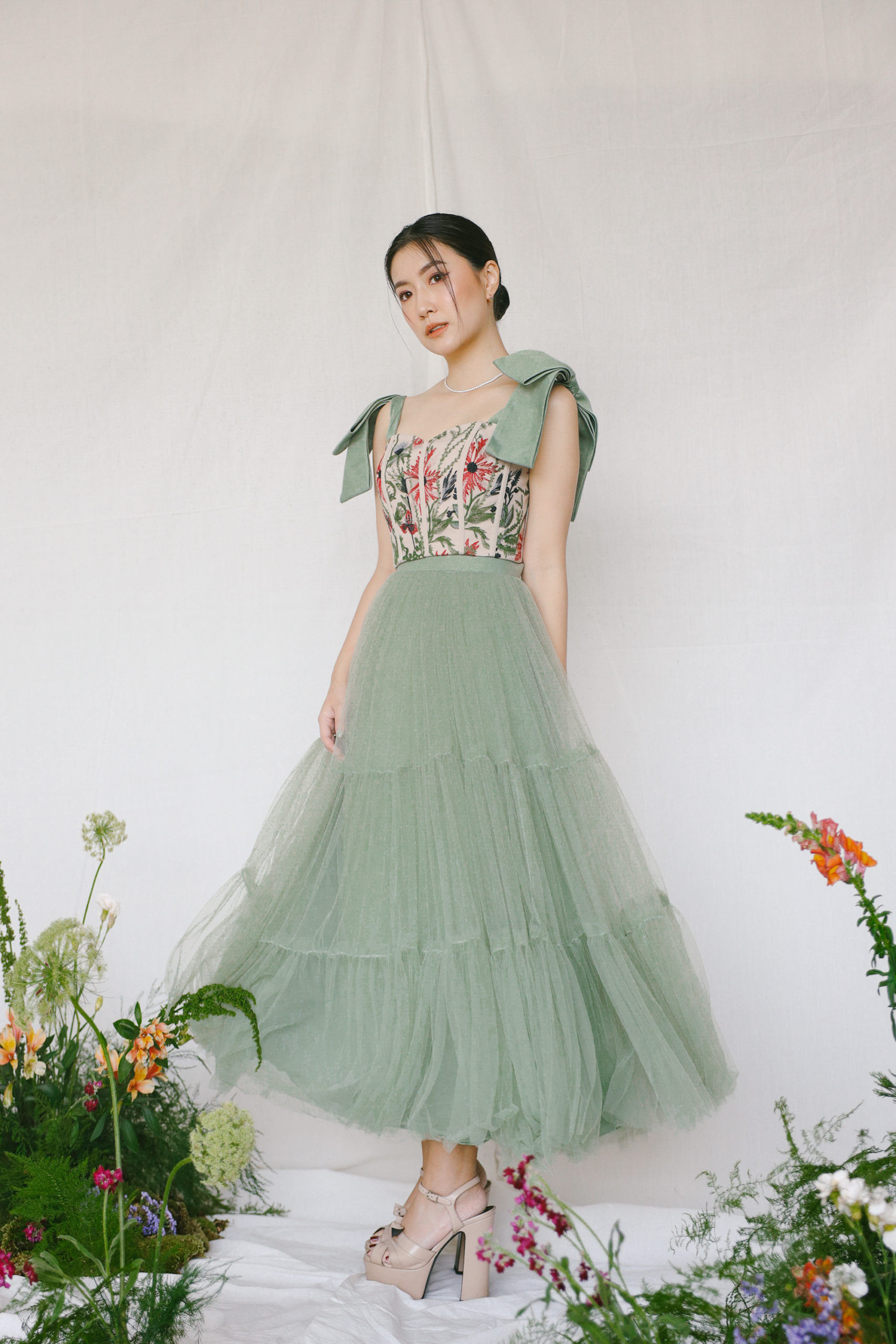 Giselle pleats skirt