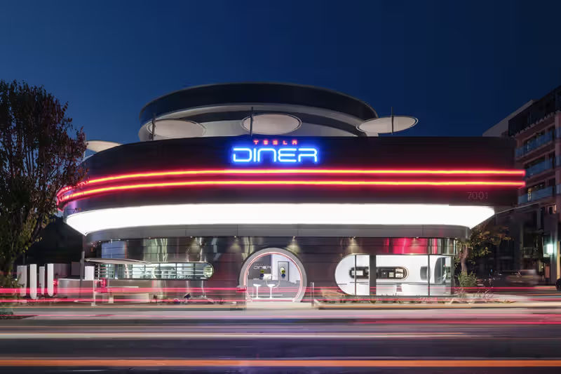 Tesla Diner in West Hollywood