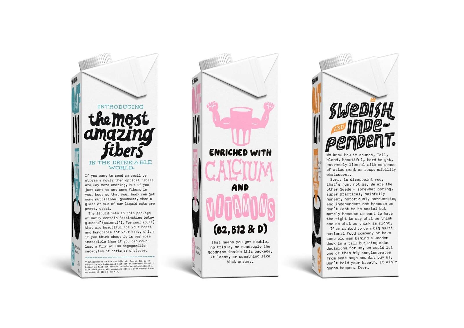 Packaging layout that integrates brand storytelling and structured text hierarchy