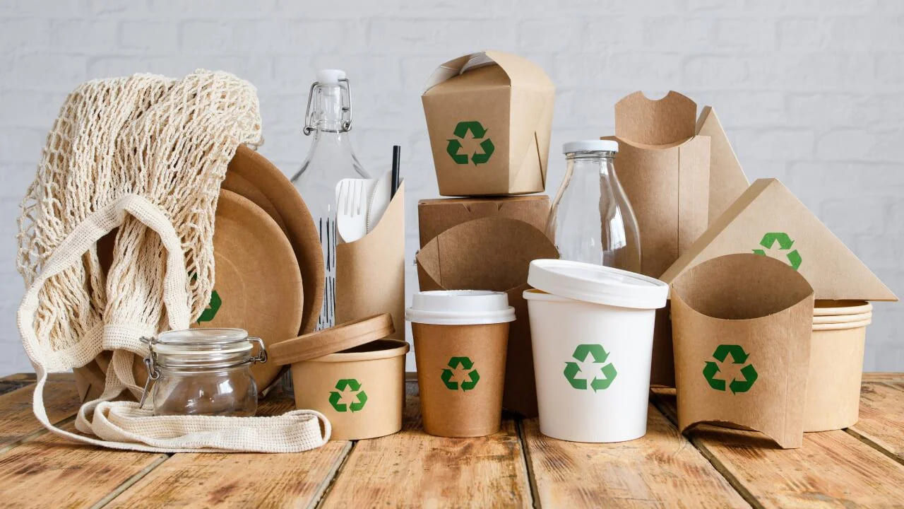 Eco-friendly kraft packaging made from recycled materials