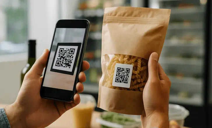 Modern packaging featuring a QR code for an interactive experience
