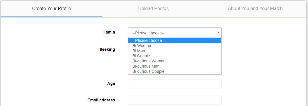 bi curious dating sites register page