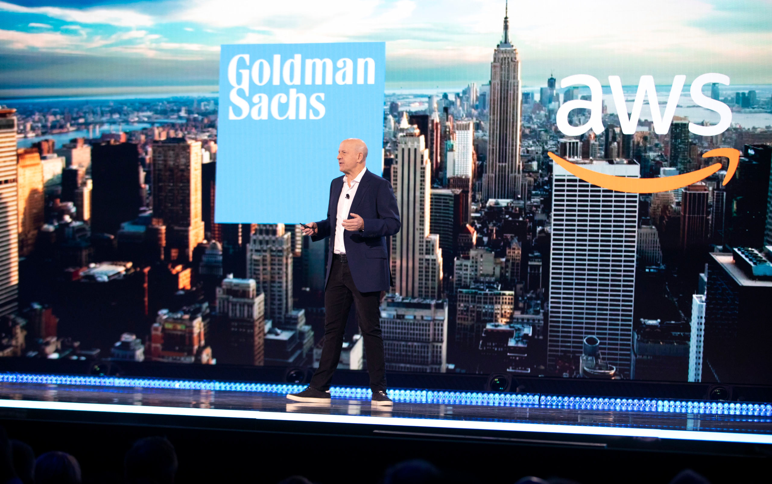 Goldman Sachs CEO David Solomon speaks about technology at AWS Reinvent 2019