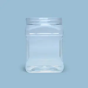 Frasco cuadrado cristal 1500 cc sin tapa (48 unidades)