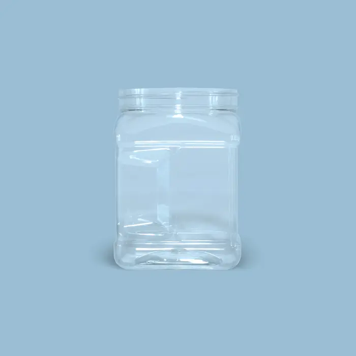 Frasco cuadrado cristal 1000 cc sin tapa (48 unidades)