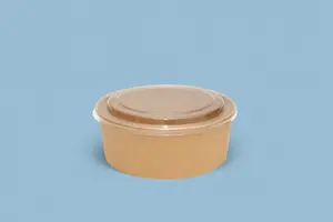 Kit Bowl Carton Naturals 1300cc Moca con tapa (300 unidades)