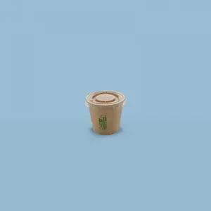 Kit Copa Souffle Bamboo 1oz Naturals con tapa (2000 unidades)