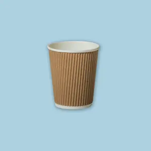 Vaso polipapel 8oz Darnel Naturals Moca con protector (500 unidades)