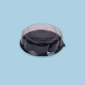 Base 28.0cm Altura 8 VisualDome Circular resq Negro (50 unidades)