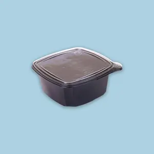 Safety Plus cuadrado resq 64oz negro con Tapa (100 unidades)