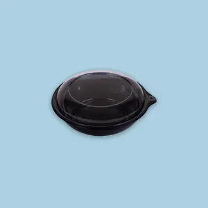 Bowl SafetyPlus Resq 48oz negro con tapa (100 unidades)
