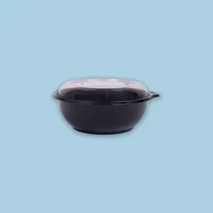 Bowl SafetyPlus Resq 64oz negro con tapa (100 unidades)