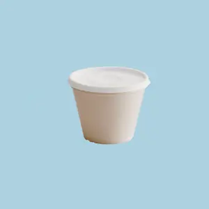 Contenedor Térmico Biodegradable 12 oz Darnel Bio® con Tapa Rígida (500 unidades) Compostable