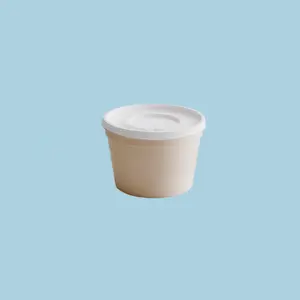 Contenedor Térmico Biodegradable 16 oz Darnel Bio® con Tapa Rígida (500 unidades) Compostable