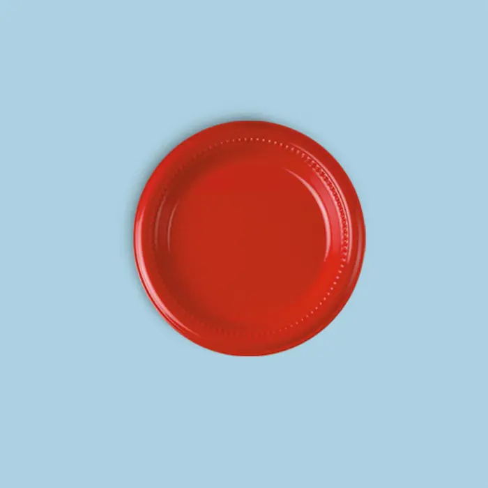 Plato plástico Rojo 15.5cm (480 unidades)