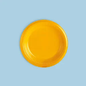Plato plástico Amarillo 23cm (480 unidades)