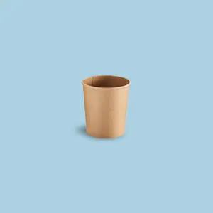Kit Contenedor Cartón 16oz con tapa (500 unidades)