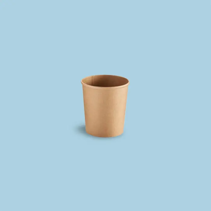 Kit Contenedor Cartón 16oz con tapa (500 unidades)