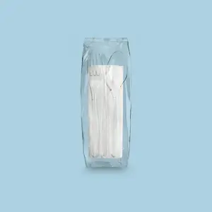 Set Servilleta, tenedor+cuchillo+cuchara sopera Cristal (500 unidades)