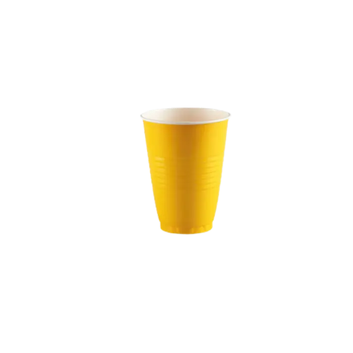 Vaso plástico 12oz Amarillo (480 unidades)