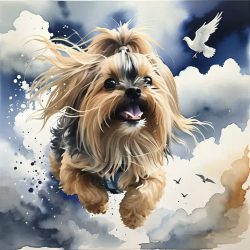 ai image of custom dog in the style of Memorial Memorial 4