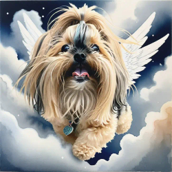 ai image of custom dog in the style of Memorial Memorial 2