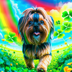 ai image of custom dog in the style of Spring  St. Patrick’s Day