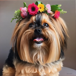 ai image of custom dog in the style of Spring  Spring Renaissance