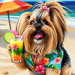 ai image of custom dog in the style of Spring  Spring Break Party