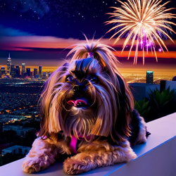 ai image of custom dog in the style of July 4th Red, White, and Blue #5