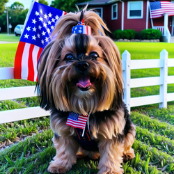 ai image of custom dog in the style of July 4th Red, White, and Blue #3